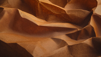 Poster - Textured brown fabric resembling mountain landscape in soft light at a close distance
