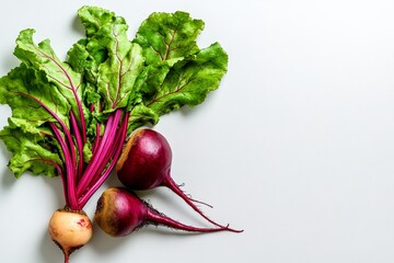 Poster - Single beetroot in a minimalist graphic, with a soft pink color on a plain background