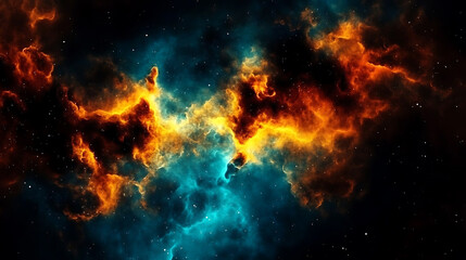 Wall Mural - Vivid illustration of a space nebula in stunning 4K quality.