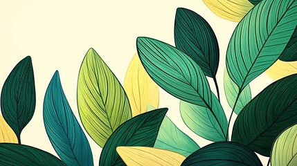Simple and organic plant patterns for a minimalist look.