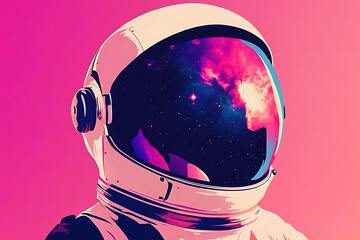 Wall Mural - Colorful digital painting capturing the essence of space exploration.
