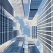 © wrap01 - Upward View of a Cityscape with Glass Buildings