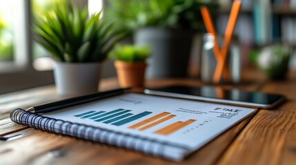 Poster - Business Financial Data Notebook Charts Graph