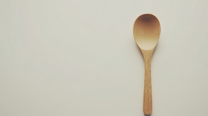 Poster - A simple wooden spoon placed on a pristine white background, capturing the beauty of minimalist design. Cinematic Scene, 4k resolution, cinematic scene