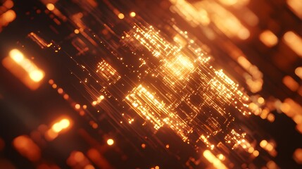 Poster - A virtual matrix of glowing, digital pathways forming an abstract representation of data and connectivity. 4k resolution, cinematic scene