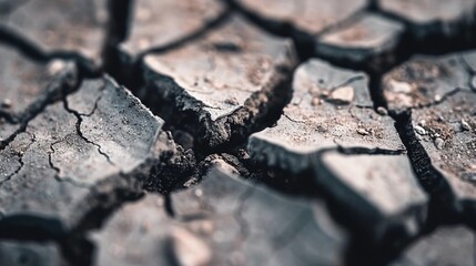 cracked dry ground