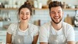 © Jantana - A couple laughing while baking cookies together at home on a lazy Sunday, Sunday baking, sweet moments