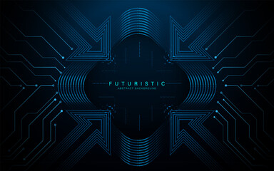Leinwandbilder - Futuristic Technology Background with Digital Circuit Design