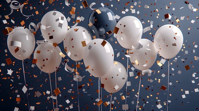 Celebratory balloons for birthdays add a festive touch.