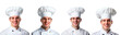 © practice  - Set of smiling man chef isolated on transparent background