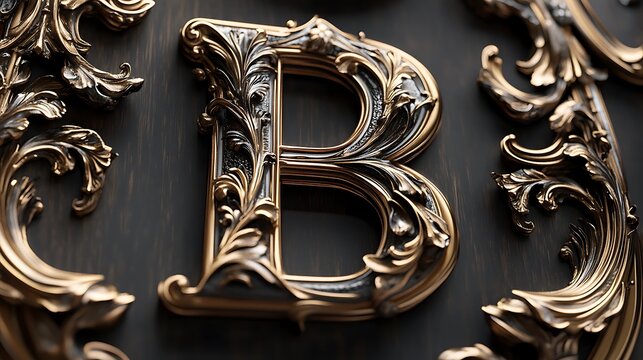 Letter B in a fashionable stylish font