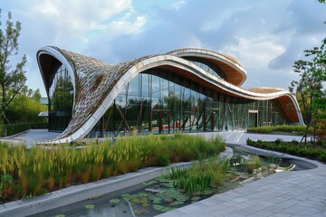 Poster - Principles of organic architecture used in a new publication. Generative Ai