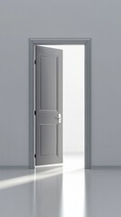 Poster - A door is open, and the light is shining through it