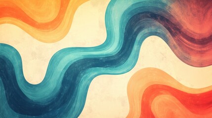 Poster - Swirling patterns in vibrant colors blend seamlessly, forming an eye-catching abstract design that evokes creativity and energy