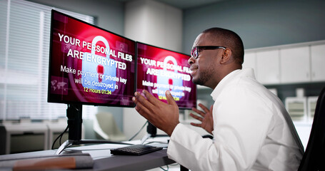 Aufkleber - Medical Hospital Malware Ransom Extortion Breach