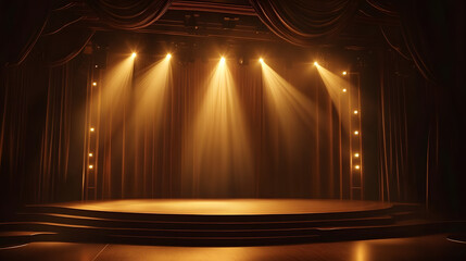 Wall Mural - Golden Stage Spotlight