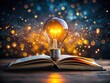 © Sandra - World Intellectual Property Day: Burning Lightbulb on Open Book - AI Photo