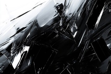 Poster - A contemporary abstract background with a digital black backdrop. Generative Ai