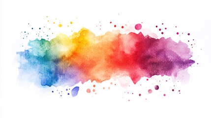 Aufkleber - Colorful abstract watercolor splash with vibrant hues creating a striking background design