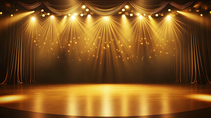 Wall Mural - Golden Stage Spotlight