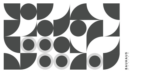 Poster - Geometric mosaic, bauhaus pattern. Modern geometry figure, shape.