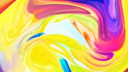 Wall Mural - Colorful abstract swirl art mixing bright hues