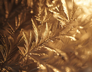 Wall Mural - Golden Frost Crystals