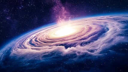 Wall Mural - Explore the beauty of swirling galaxies at night
