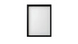 © john - An empty black frame on a white wall embodies the paradox of nothingness, inviting contemplation on absence and potentiality.