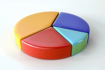 Poster - Colorful pie chart is dividing market share into segments