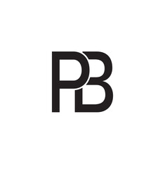 Fototapete - PB Letter Initial Logo Design Template Vector Illustration