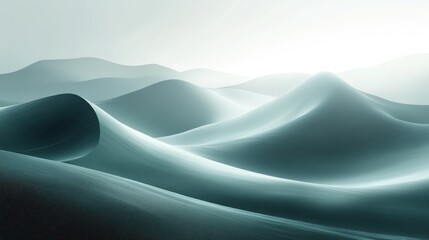 Wall Mural - Sand Dunes Under a Hazy Sky