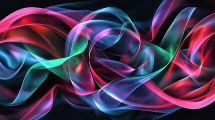 Poster - Abstract Smoke Swirls in Vibrant Colors