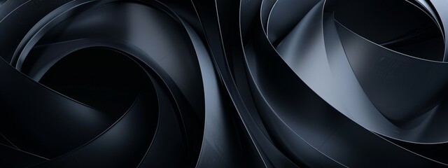 Poster - Photo of Black Background with Delicate Patterns for Design, Featuring White Space in the Center for Text. Ideal for Banner Templates and Digital Projects. Abstract Minimalist Wallpaper.
