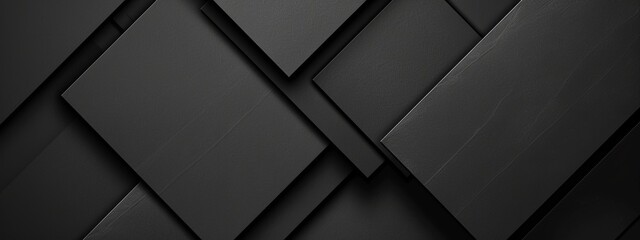 Aufkleber - Diagonal grids on a black background, minimalist design banner template with white space for text. Suitable for dynamic and modern presentations, websites, and digital designs.