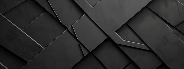 Poster - Photo of Black Background with Minimalist Lines and Curves for Design, Featuring White Space in the Center for Text. Ideal for Banner Templates and Digital Projects. Minimalist Wallpaper.