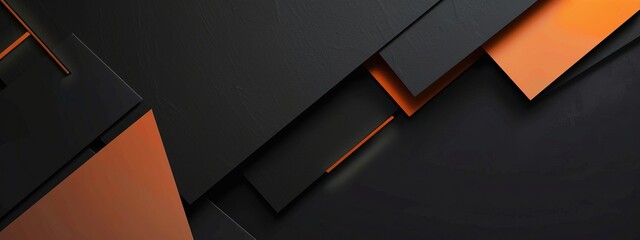 Aufkleber - Black background with geometric repetition. Banner template with white space in the center for text. Suitable for abstract minimalist wallpaper and contemporary graphic design projects.