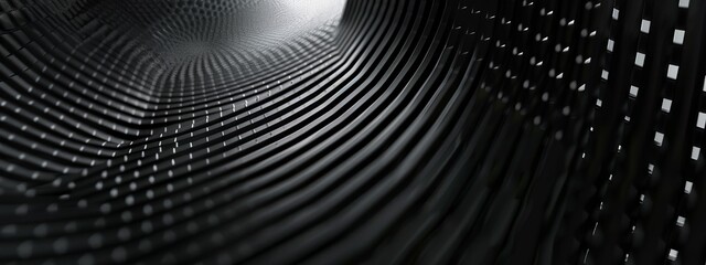 Aufkleber - Abstract minimalist wallpaper with grid lines and diamonds on black background. Featuring white space in the center for text, ideal for design templates and modern banners.