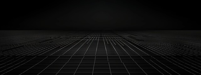 Aufkleber - Abstract dark grid pattern wallpaper with copy space. Minimalist design template with white center text area. Ideal for banners.