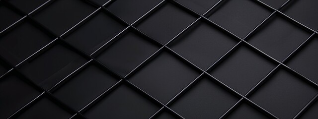 Poster - Black background with grid lines for design, banner template. White space in the center of the page for text. Simple abstract wallpaper with copy space.