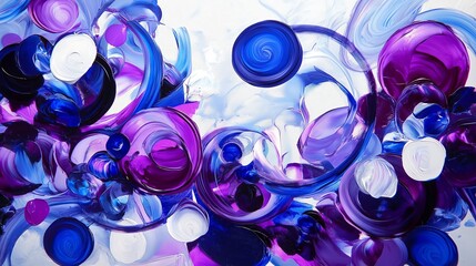 Poster - Galaxy-Inspired Abstract Shapes in Metallic Hues