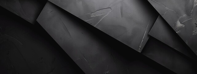 Aufkleber - Photo of Black Background with Linear Elements for Design, Featuring White Space in the Center for Text. Ideal for Banner Templates and Digital Projects. Abstract Minimalist Wallpaper.