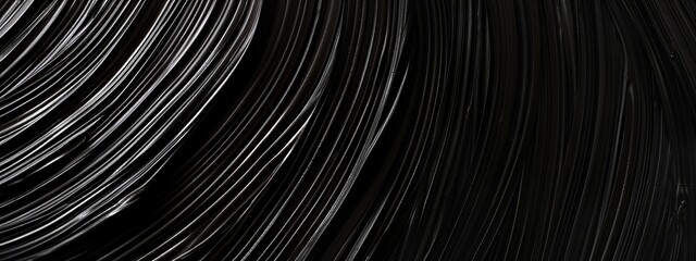 Aufkleber - Black background with linear patterns. Banner template with white space in the center for text. Suitable for abstract minimalist wallpaper and modern graphic design projects.