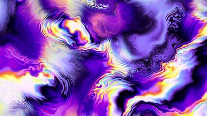 Fototapete - Colorful Seamless Fluid Art Abstract Background. animation