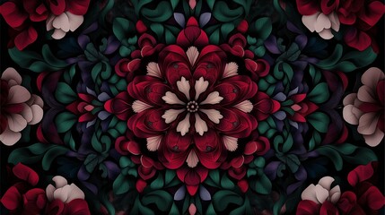 Poster - Intricate Mandala in Jewel Tones