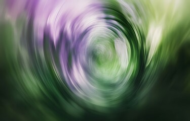 Canvas Print - Abstract Swirling Green And Purple Hues Design