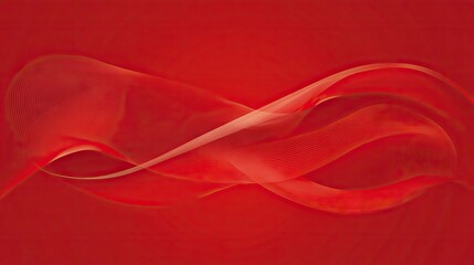 Poster - A modern red tech design with organic curves and a glowing motion effect, symbolizing progress and connectivity.