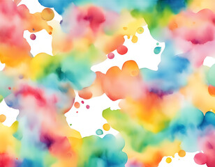 Sticker - Colorful background watercolor happy children background