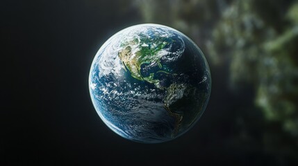 Poster - A close up of the Earth with a dark background