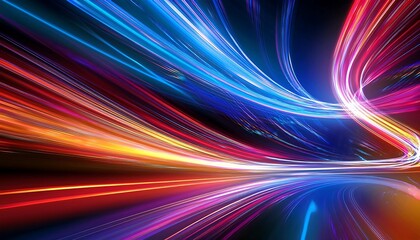 Poster -  Vibrant colors and dynamic movement are captured in flowing lines of light that convey ener_1(521)